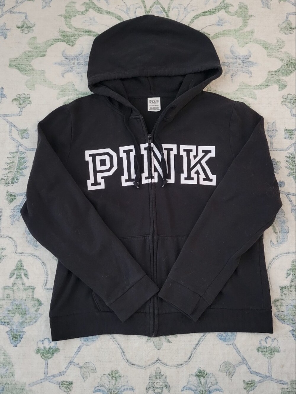 PINK Victoria's Secret Black Zip-Up Hoodie Jacket